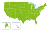 Map of the United States (state division)