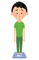 体重計に乗る人(男性-痩身)