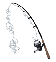 Tangled fishing line