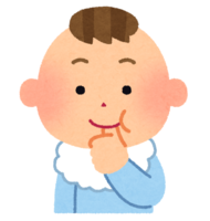 Baby sucking fingers