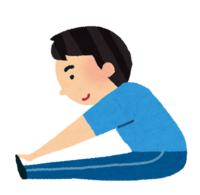 Men doing flexible exercises