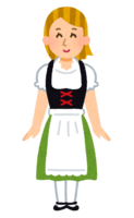 German woman wearing dirndl