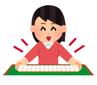 Person who went up with mahjong (female)