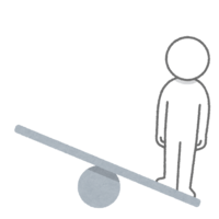 Unbalanced person (stick man)