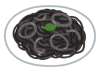 Squid ink spaghetti