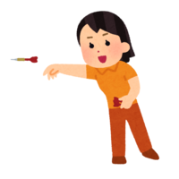 Person throwing darts (female)