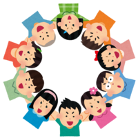 Children forming a circle