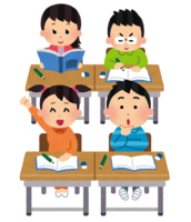 Elementary school students in class