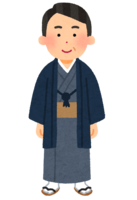 Middle-aged man in kimono