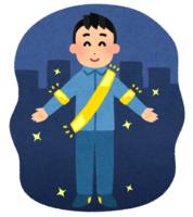 Person with luminous reflector