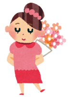 Birthday (woman and bouquet)