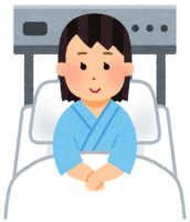 Inpatients with various facial expressions (female)