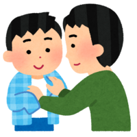 Parent (male) who changes children's clothes