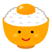 Character of rice with egg