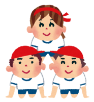 Athletic meet (gymnastic formation-red group)