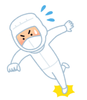 Falling dustproof clothing person (male)