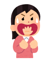 People who want to get their hands out of their throat (female)