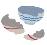 Broken tableware (garbage)