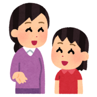 Parent and child (mother) having a conversation