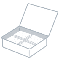 Sake cotton in a box