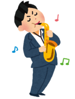 Person playing the saxophone