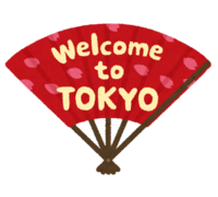 (Welcome-to-TOKYO)と書かれた扇子