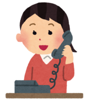 家電-固定電話で話す女性