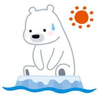 Polar bear left behind on drift ice