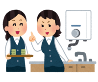 OL talking in the hot water supply room