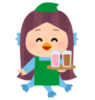 接客をするアマビエ