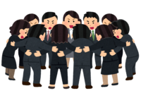 People forming a circle (company employee)