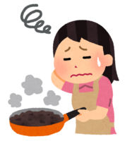 烹饪失败的女性