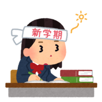 Unmotivated student (girl) in the new semester