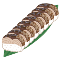 Grilled mackerel stick sushi