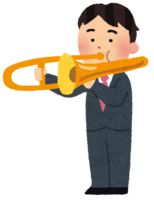 Male playing trombone (orchestra)