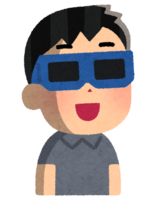 戴日食玻璃杯的人