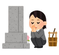 お墓参り(女性)