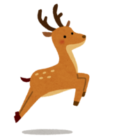 正在跳跃的鹿