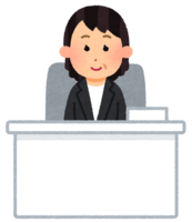 いろいろな役職のある会社員(女性)