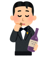 Sommelier sniffing cork (male)