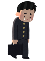 边哭边走的学生(男子)