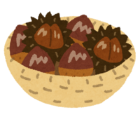 カゴに入った栗