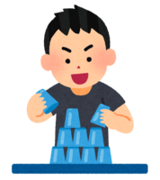 スポーツスタッキングをする人