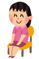 Girl sitting on a chair