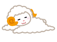 羊睡觉的插图(干支)