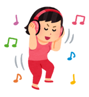 在诺诺里听音乐的人(女性)