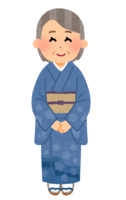 Elderly woman in kimono