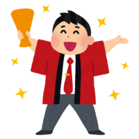 Salesperson wearing a happi coat