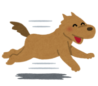 Running dog (smile)