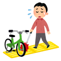 点字ブロック上の障害物